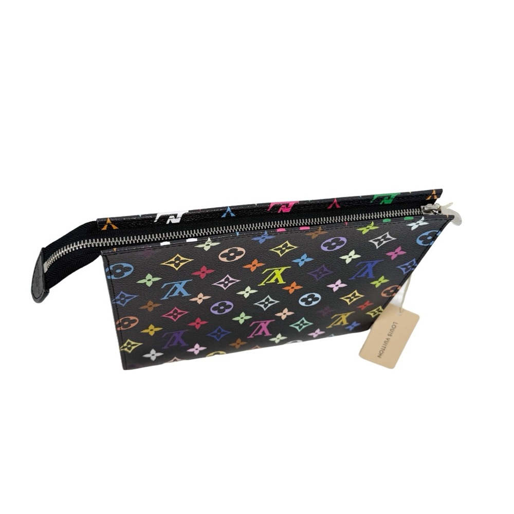 Louis Vuitton Murakami Cosmetic Toiletry Pouch 26 Multicolor Black Limited Ed - Picture 11 of 16